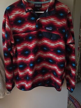 Patagonia Aztec Snap Fleece Pullover Size M
